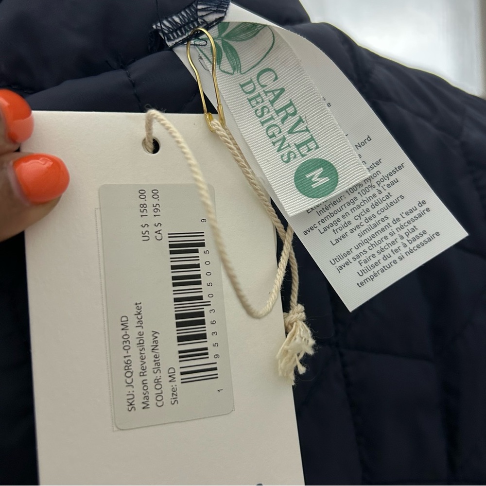 NWT Carve Designs  Mason Reversible Jacket (size M) - Picture 10 of 11